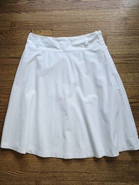 100 Cotton Skater Skirt Lined Lands' End Size 8 Circle Skirt